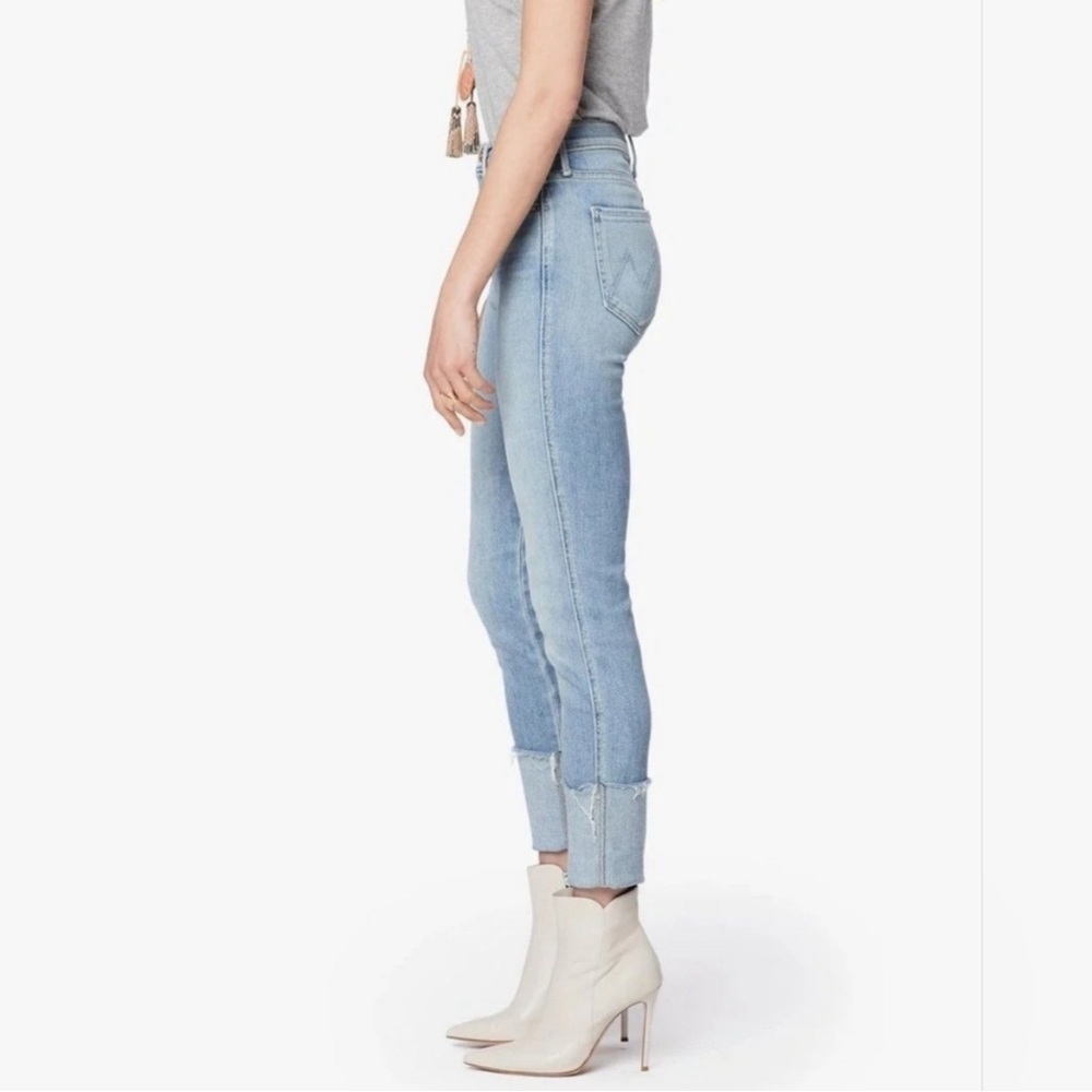 Mother The Pony Boy Ankle Fray Light Mapping It Out Wash Denim Jeans 27 View 3